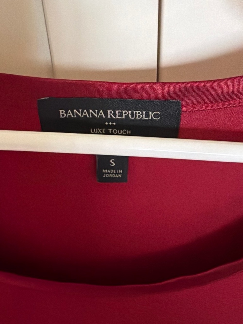 Banana Republic Luxe Touch Short Sleeve Tee in Deep Red